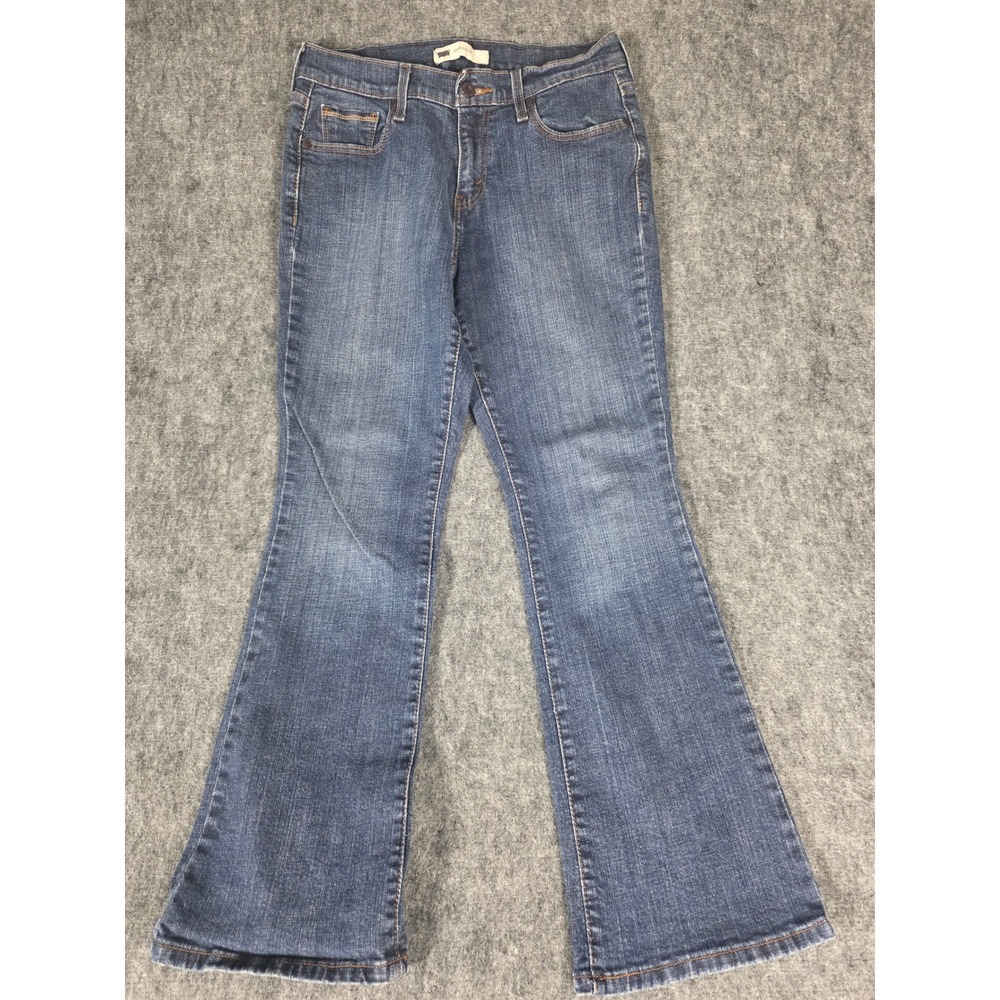 Levis 515 Bootcut Jeans Womens W29 L30 Blue Denim Stretch Casual Pants